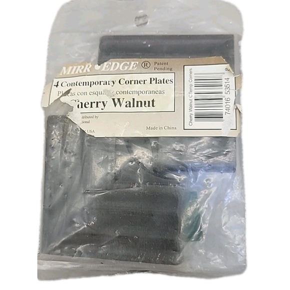 Mirredge Corner Plates,Cherry Walnut,3 in W,PK4 53514 Mirredge 53514 [132] - Picture 1 of 9